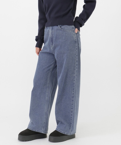 GLOBAL WORK(グローバルワーク)の「ワイドストレートデニム/AND YUA ANY/571656(デニムパンツ・キッズ・ブラック/ブルー/インディゴブルー/ライトブラウン/ブルー系5・SMALL/MEDIUM/LARGE)」の13枚目の写真