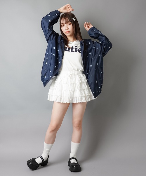 SPINNS(スピンズ)の「フリルミニスカート/カットレース/インナーパンツ付き(スカート・レディース・ホワイト・ONESIZE)」の22枚目の写真