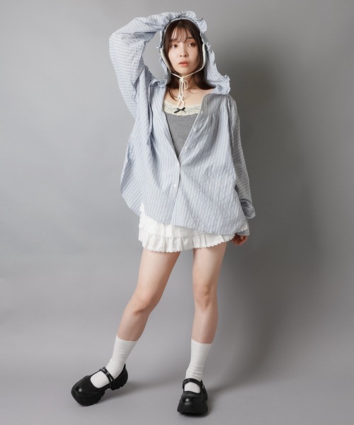 SPINNS(スピンズ)の「フリルミニスカート/カットレース/インナーパンツ付き(スカート・レディース・ホワイト・ONESIZE)」の20枚目の写真