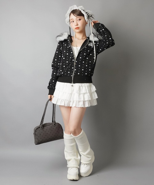 SPINNS(スピンズ)の「フリルミニスカート/カットレース/インナーパンツ付き(スカート・レディース・ホワイト・ONESIZE)」の17枚目の写真
