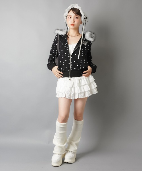 SPINNS(スピンズ)の「フリルミニスカート/カットレース/インナーパンツ付き(スカート・レディース・ホワイト・ONESIZE)」の18枚目の写真