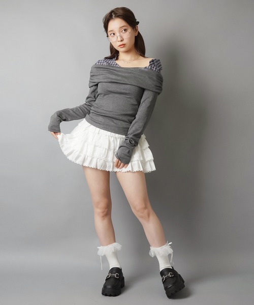 RANOR ラナー　インナースパッツ付きスカート　ボトムス フリル　Sサイズ RANOR ラナー インナースパッツ付きスカート ボトムス フリル Sサイズ