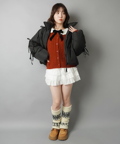 SPINNS(スピンズ)の「フリルミニスカート/カットレース/インナーパンツ付き(スカート・レディース・ホワイト・ONESIZE)」の5枚目の写真