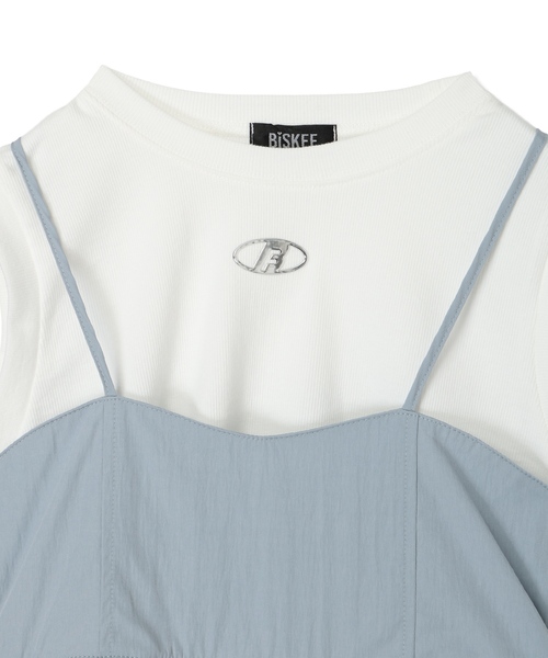 BISKEE(ビスキー)の「バルーンキャミソール×ノースリーブTシャツセット(Tシャツ/カットソー・キッズ・グレー/オフホワイト・140cm/150cm/160cm)」の5枚目の写真