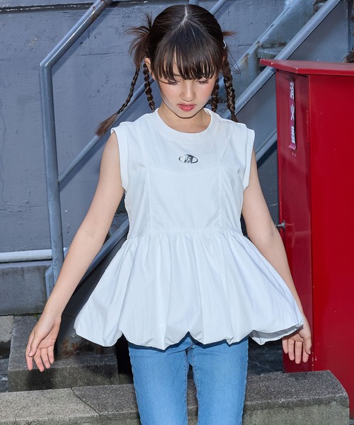 BISKEE(ビスキー)の「バルーンキャミソール×ノースリーブTシャツセット(Tシャツ/カットソー・キッズ・グレー/オフホワイト・140cm/150cm/160cm)」の19枚目の写真