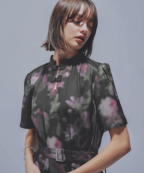 HARE（ハレ）の「Blurryフラワーワンピースガラチャイナワンピース