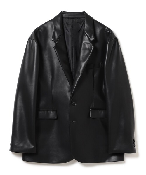 B:MING by BEAMS(ビーミングバイビームス)の「ambiance / フェイクレザー ジャケット(ユニセックス)(テーラードジャケット・メンズ・ブラック・S/M/L/XL)」の14枚目の写真