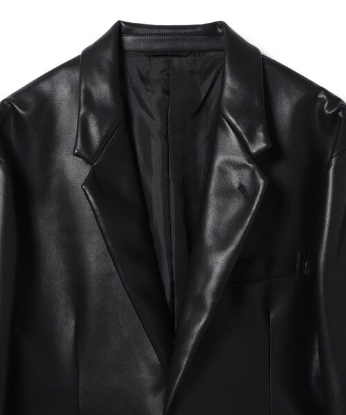 B:MING by BEAMS(ビーミングバイビームス)の「ambiance / フェイクレザー ジャケット(ユニセックス)(テーラードジャケット・メンズ・ブラック・S/M/L/XL)」の13枚目の写真