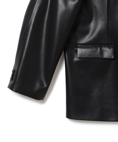 B:MING by BEAMS(ビーミングバイビームス)の「ambiance / フェイクレザー ジャケット(ユニセックス)(テーラードジャケット・メンズ・ブラック・S/M/L/XL)」の12枚目の写真
