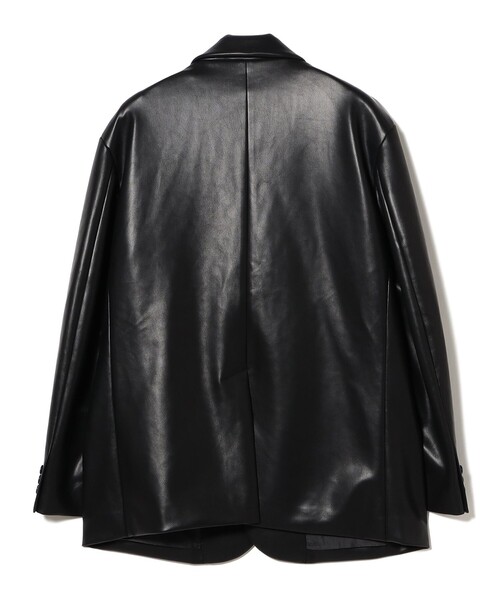 B:MING by BEAMS(ビーミングバイビームス)の「ambiance / フェイクレザー ジャケット(ユニセックス)(テーラードジャケット・メンズ・ブラック・S/M/L/XL)」の4枚目の写真