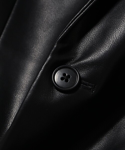 B:MING by BEAMS(ビーミングバイビームス)の「ambiance / フェイクレザー ジャケット(ユニセックス)(テーラードジャケット・メンズ・ブラック・S/M/L/XL)」の3枚目の写真