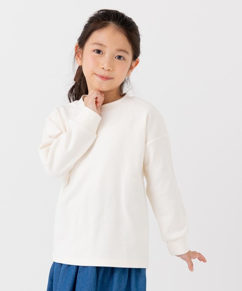 chil2(チルツー)の「ハイパーストレッチ 長袖Tシャツ(Tシャツ/カットソー・キッズ・ベージュ/ミント/ネイビー/ブラック/アイボリー/チャコールグレー・80cm/90cm/100cm/110cm/120cm/130cm/140cm/150cm)」の4枚目の写真