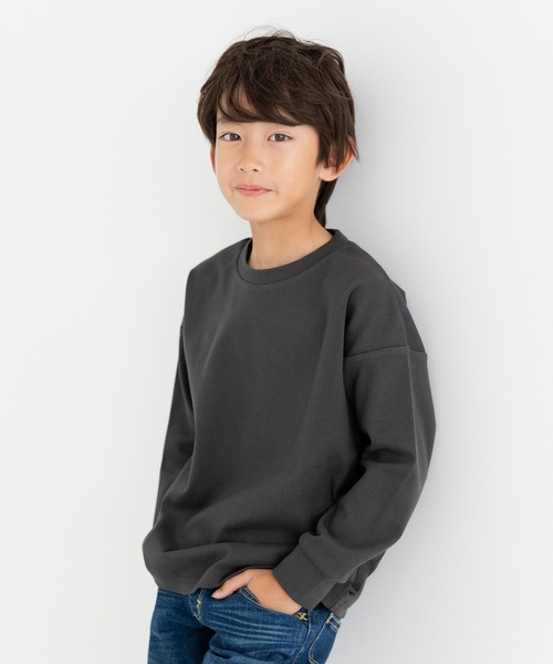 chil2(チルツー)の「ハイパーストレッチ 長袖Tシャツ(Tシャツ/カットソー・キッズ・ベージュ/ミント/ネイビー/ブラック/アイボリー/チャコールグレー・80cm/90cm/100cm/110cm/120cm/130cm/140cm/150cm)」の2枚目の写真