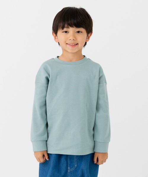 chil2(チルツー)の「ハイパーストレッチ 長袖Tシャツ(Tシャツ/カットソー・キッズ・ベージュ/ミント/ネイビー/ブラック/アイボリー/チャコールグレー・80cm/90cm/100cm/110cm/120cm/130cm/140cm/150cm)」の5枚目の写真