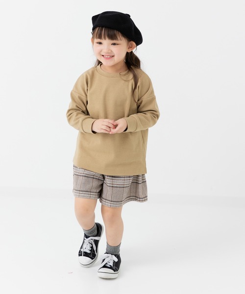 chil2(チルツー)の「ハイパーストレッチ 長袖Tシャツ(Tシャツ/カットソー・キッズ・ベージュ/ミント/ネイビー/ブラック/アイボリー/チャコールグレー・80cm/90cm/100cm/110cm/120cm/130cm/140cm/150cm)」の7枚目の写真