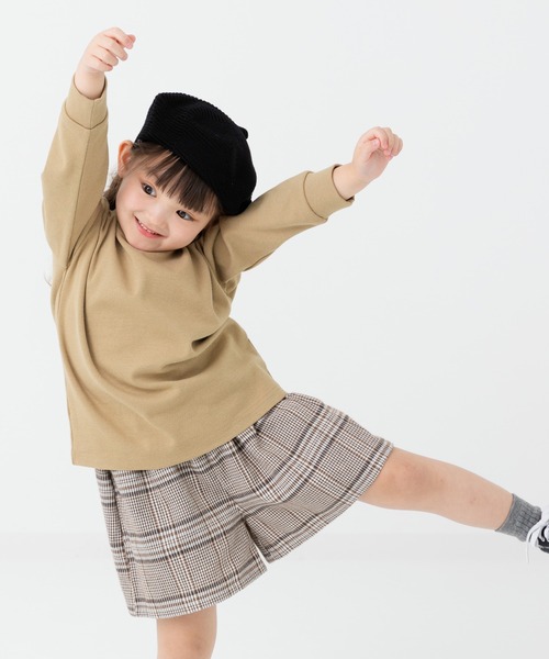 chil2(チルツー)の「ハイパーストレッチ 長袖Tシャツ(Tシャツ/カットソー・キッズ・ベージュ/ミント/ネイビー/ブラック/アイボリー/チャコールグレー・80cm/90cm/100cm/110cm/120cm/130cm/140cm/150cm)」の10枚目の写真