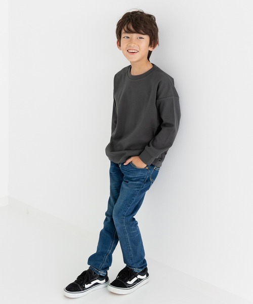 chil2(チルツー)の「ハイパーストレッチ 長袖Tシャツ(Tシャツ/カットソー・キッズ・ベージュ/ミント/ネイビー/ブラック/アイボリー/チャコールグレー・80cm/90cm/100cm/110cm/120cm/130cm/140cm/150cm)」の16枚目の写真