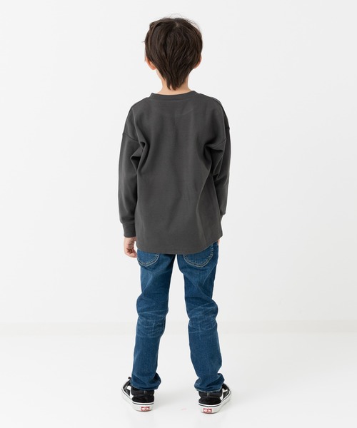 chil2(チルツー)の「ハイパーストレッチ 長袖Tシャツ(Tシャツ/カットソー・キッズ・ベージュ/ミント/ネイビー/ブラック/アイボリー/チャコールグレー・80cm/90cm/100cm/110cm/120cm/130cm/140cm/150cm)」の17枚目の写真