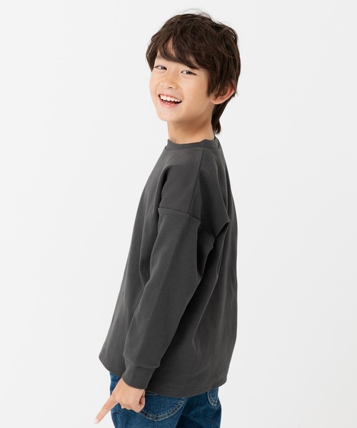 chil2(チルツー)の「ハイパーストレッチ 長袖Tシャツ(Tシャツ/カットソー・キッズ・ベージュ/ミント/ネイビー/ブラック/アイボリー/チャコールグレー・80cm/90cm/100cm/110cm/120cm/130cm/140cm/150cm)」の18枚目の写真