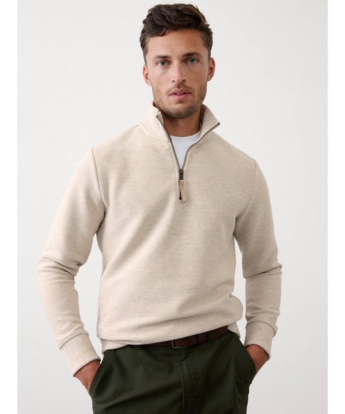 COS ダークブラウン ニットハーフジップセーター KNITTED HALF-ZIP JUMPER ニットハーフジップセーター ダークグレー