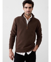BANANA REPUBLIC FACTORY STORE　　ニット モックネック ハーフジップ スウェットシャツ