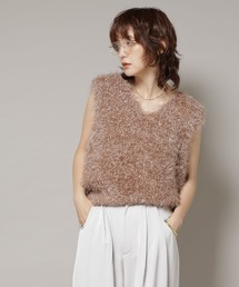 NANO universe（ナノユニバース）の「シャギーラメベスト（ベスト）」