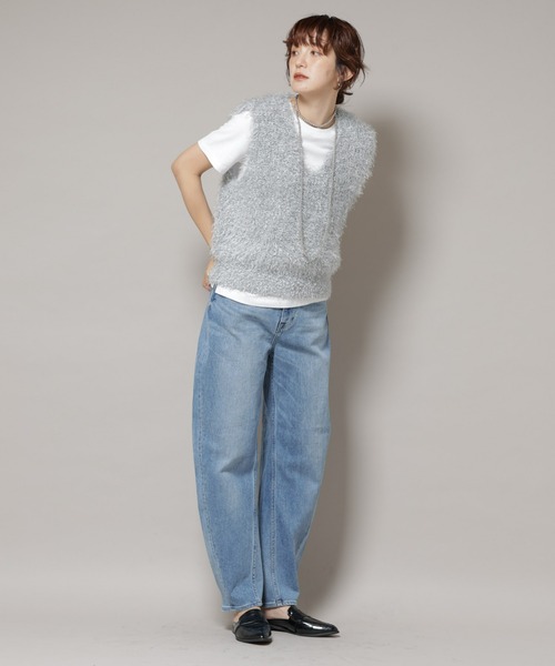 NANO universe(ナノユニバース)の「シャギーラメベスト(ベスト・レディース・ライトグレー/モカ・FREE)」の13枚目の写真