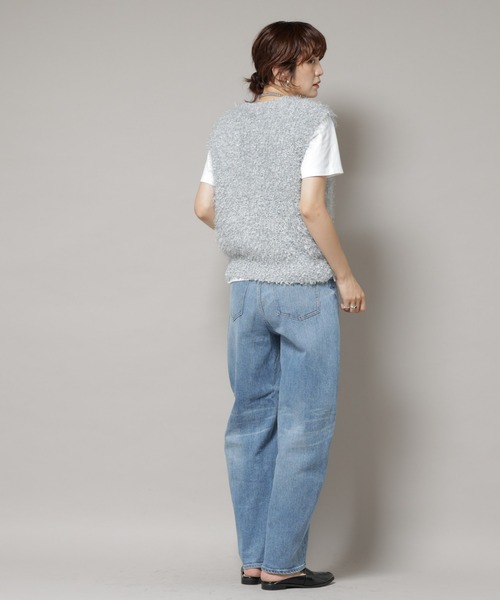 NANO universe(ナノユニバース)の「シャギーラメベスト(ベスト・レディース・ライトグレー/モカ・FREE)」の15枚目の写真