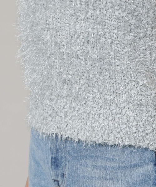 NANO universe(ナノユニバース)の「シャギーラメベスト(ベスト・レディース・ライトグレー/モカ・FREE)」の21枚目の写真