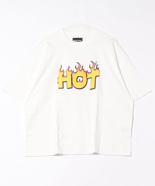 DANKE SCHON（ダンケシェーン）の「【WEB&DEPOT限定】DankeSchon/ダンケシェーン/半袖TEE HOT（Tシャツ/カットソー・メンズ・ホワイト/レッド/ブラック・L/M/S）」の2枚目の写真