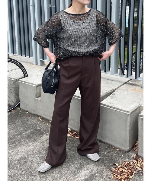 ehka sopo（エヘカソポ）の「メッシュプルオーバー（その他トップス・レディース・オフホワイト/ブルー/ブラック/ピンク/ベージュ・F）」の18枚目の写真