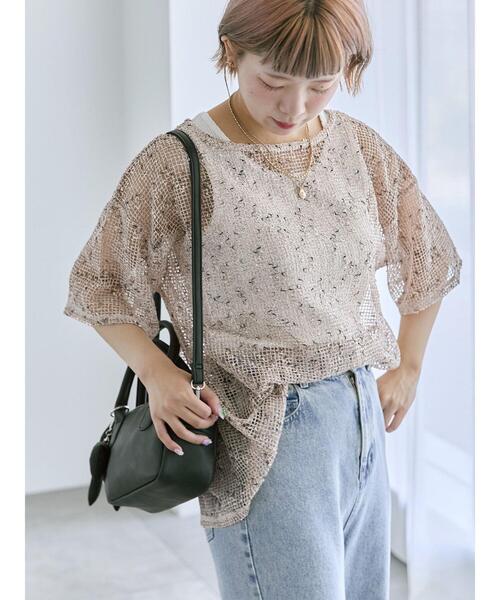 ehka sopo（エヘカソポ）の「メッシュプルオーバー（その他トップス・レディース・オフホワイト/ブルー/ブラック/ピンク/ベージュ・F）」の22枚目の写真