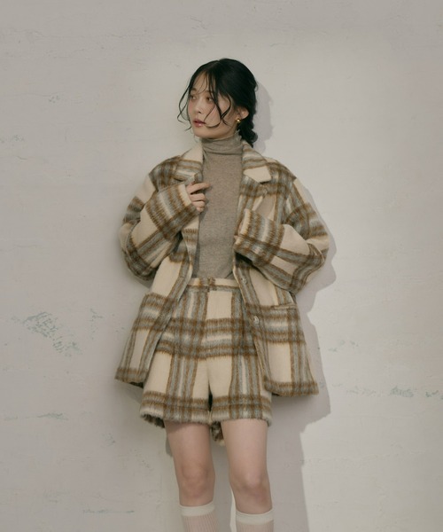 シャギーテーラードジャケット[セットアップ可能]（テーラード