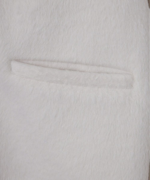 Olu.（オルドット）の「シャギーテーラードジャケット[セットアップ可能]（テーラードジャケット・レディース・グレー/ホワイト×ブラウン/アイボリー/ブラウン・1/0）」の20枚目の写真