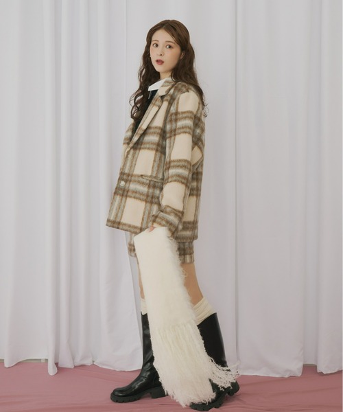 セール】シャギーテーラードジャケット[セットアップ可能]（テーラード