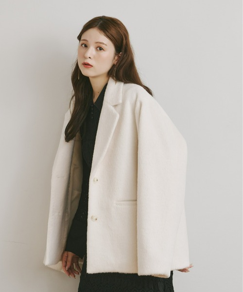 セール】シャギーテーラードジャケット[セットアップ可能]（テーラード