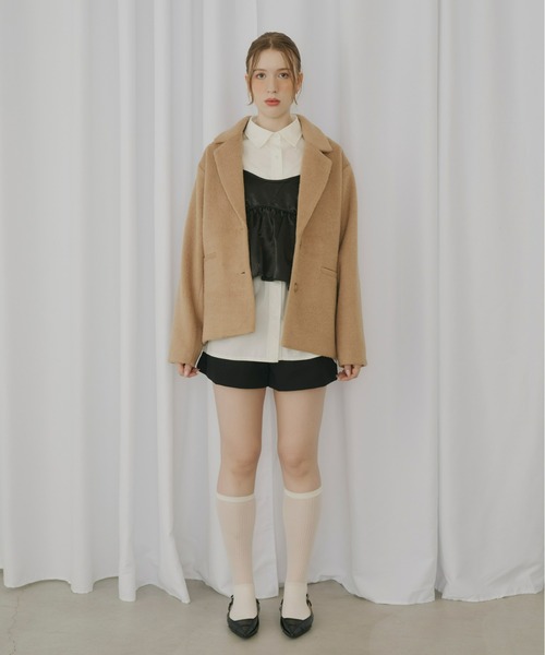 セール】シャギーテーラードジャケット[セットアップ可能]（テーラード