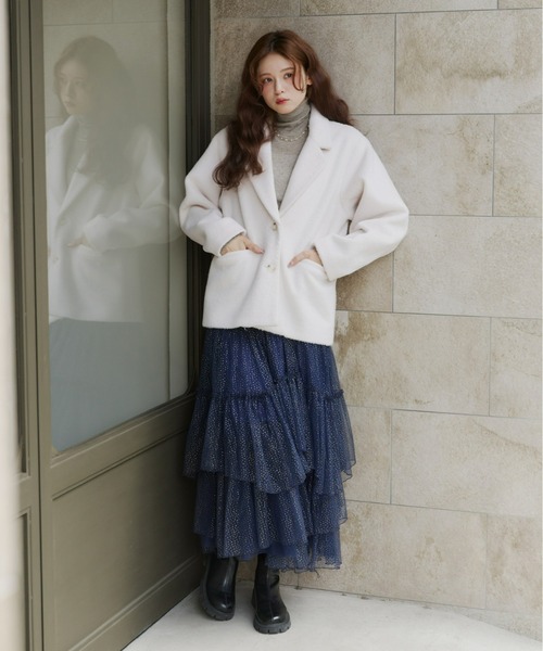 セール】シャギーテーラードジャケット[セットアップ可能]（テーラード