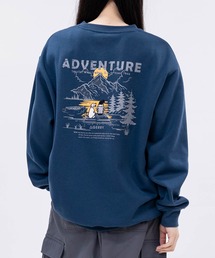 【ag】〔GERRY/ジェリー〕バリエーションプリント ライトウォーム裏起毛 クルーネックスウェット