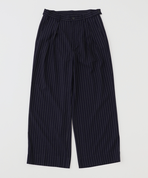 JOINT WORKS（ジョイントワークス）の「ワイドタック ストライプ トラウザーズ / Wide Tuck Stripe Trousers（その他パンツ・メンズ・ネイビー/チャコールグレー・MEDIUM/LARGE/SMALL）」の10枚目の写真