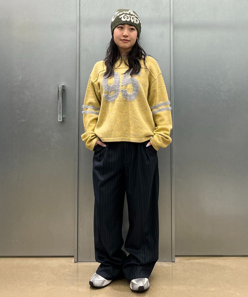 JOINT WORKS（ジョイントワークス）の「ワイドタック ストライプ トラウザーズ / Wide Tuck Stripe Trousers（その他パンツ・メンズ・ネイビー/チャコールグレー・MEDIUM/LARGE/SMALL）」の21枚目の写真