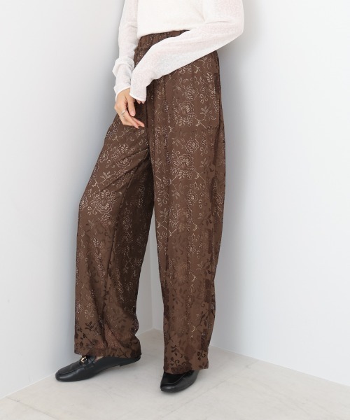 Bab（バブ）の「【S・Mサイズ展開】フラワーレースリラックスパンツ（その他パンツ・レディース・ブラウン/ブラック・S/M）」の3枚目の写真