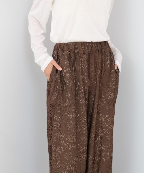 Bab（バブ）の「【S・Mサイズ展開】フラワーレースリラックスパンツ（その他パンツ・レディース・ブラウン/ブラック・S/M）」の6枚目の写真
