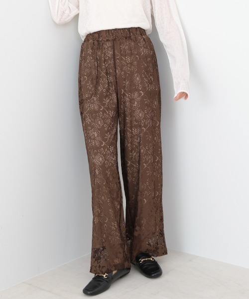 Bab（バブ）の「【S・Mサイズ展開】フラワーレースリラックスパンツ（その他パンツ・レディース・ブラウン/ブラック・S/M）」の9枚目の写真