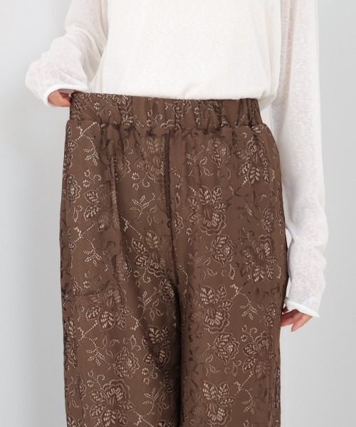 Bab（バブ）の「【S・Mサイズ展開】フラワーレースリラックスパンツ（その他パンツ・レディース・ブラウン/ブラック・S/M）」の12枚目の写真