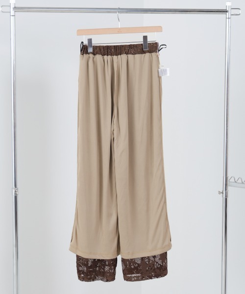 Bab（バブ）の「【S・Mサイズ展開】フラワーレースリラックスパンツ（その他パンツ・レディース・ブラウン/ブラック・S/M）」の15枚目の写真