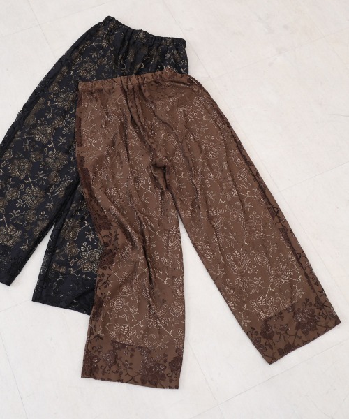 Bab（バブ）の「【S・Mサイズ展開】フラワーレースリラックスパンツ（その他パンツ・レディース・ブラウン/ブラック・S/M）」の16枚目の写真