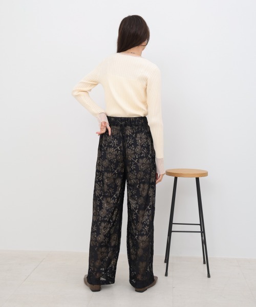 Bab（バブ）の「【S・Mサイズ展開】フラワーレースリラックスパンツ（その他パンツ・レディース・ブラウン/ブラック・S/M）」の21枚目の写真