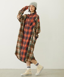 MILKFED. | WASHED PANEL SHIRT DRESS(ワンピース)