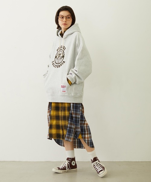 MILKFED.（ミルクフェド）の「WASHED PANEL SHIRT DRESS（ワンピース・レディース・レッド/イエロー/オレンジ・ONE SIZE）」の13枚目の写真